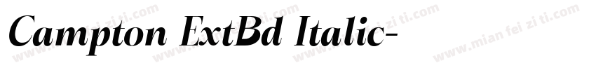 Campton ExtBd Italic字体转换